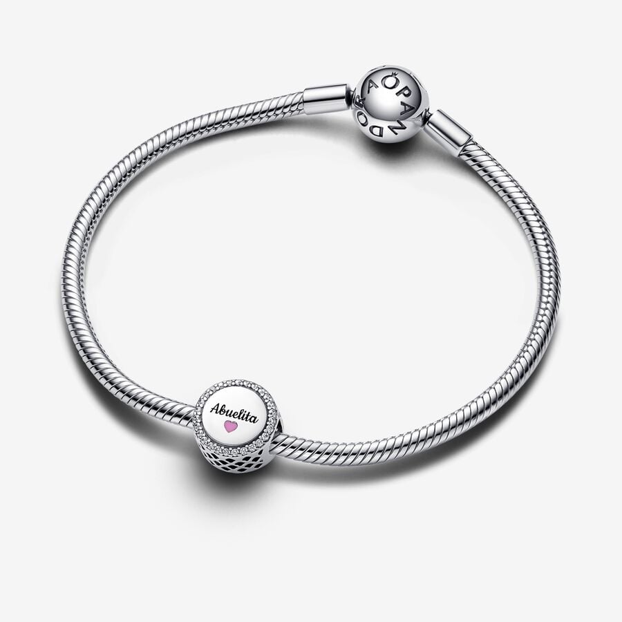 Pavé Cubic Zirconia Mom Charm