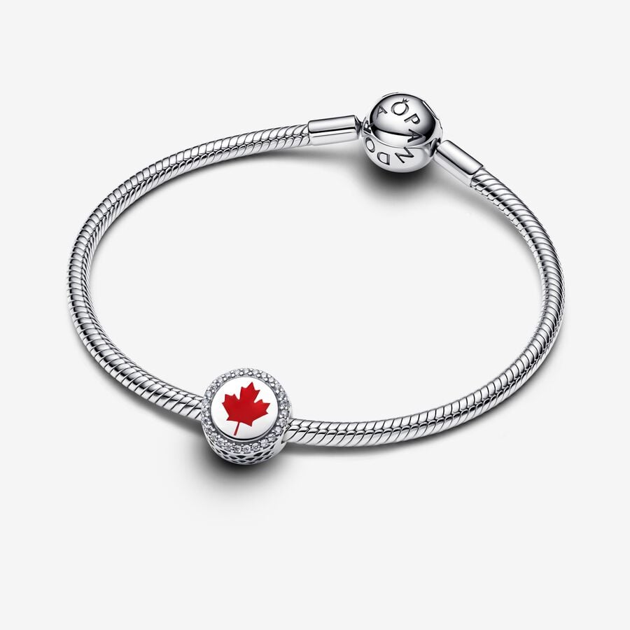 Red Maple Leaf Enamel Charm