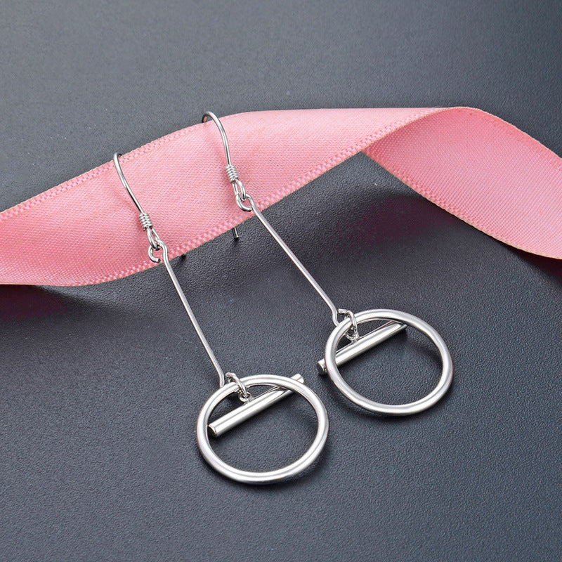 925 Sterling Silver Cactus Ear Hooks - Minimalist Botanical Dangle Earrings for Women