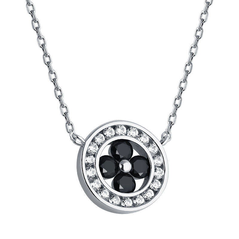 925 Sterling Silver Four-Leaf Clover Pendant Necklace - Lucky Charm Collarbone Chain