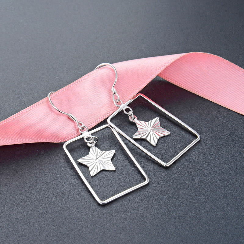 925 Sterling Silver Fox Hoop Earrings - 2.8g Light Luxury Animal Motif Earrings for Women