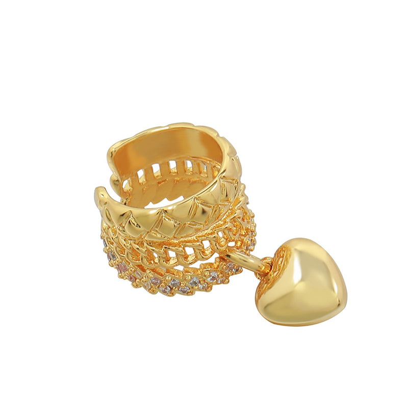 Adjustable Geometric Gold Plated Ear Cuffs - Versatile No-Piercing Hoop Earrings for Women
