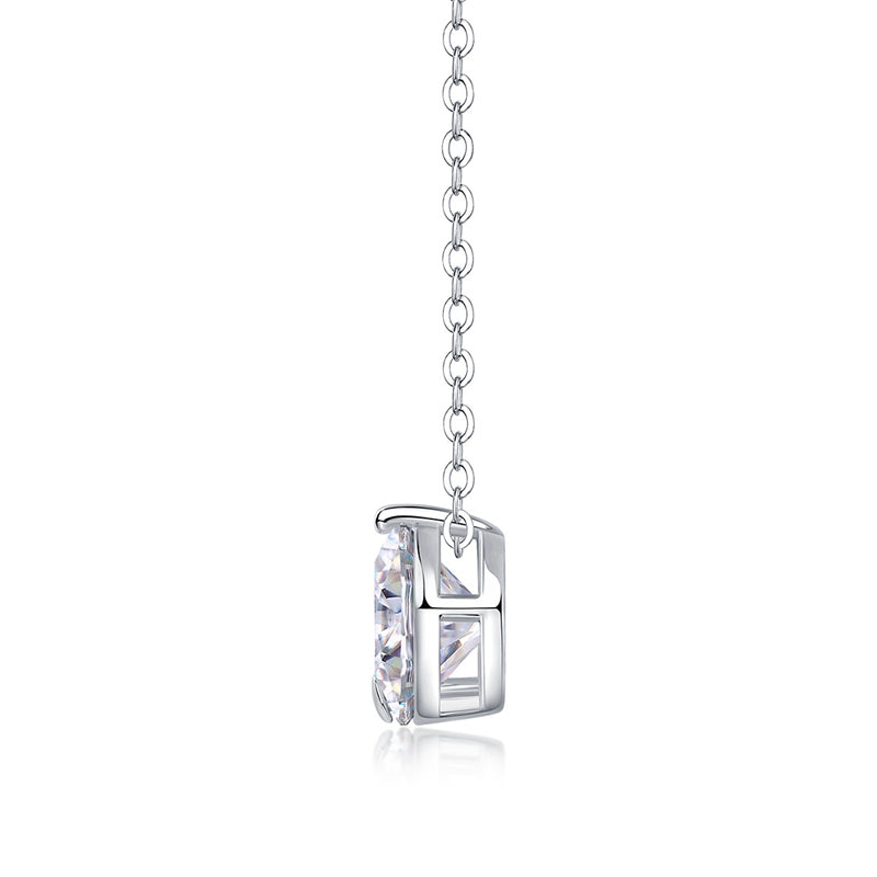 Contemporary Moissanite Necklace with Classic Chain Design