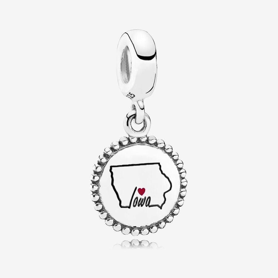 Iowa State Heart Dangle Charm