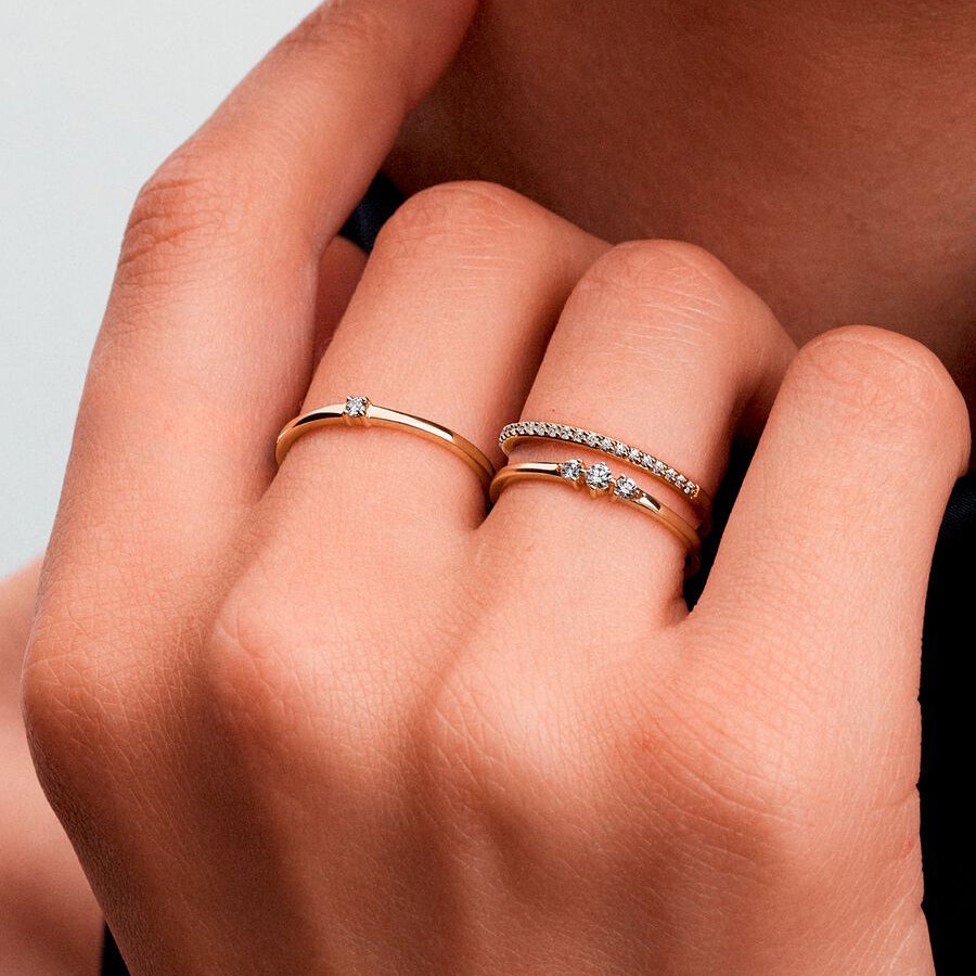 Half Eternity Lab Diamond Ring