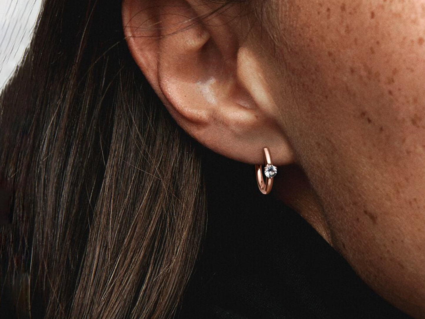 Azure Gem Elegance Hoop Earrings