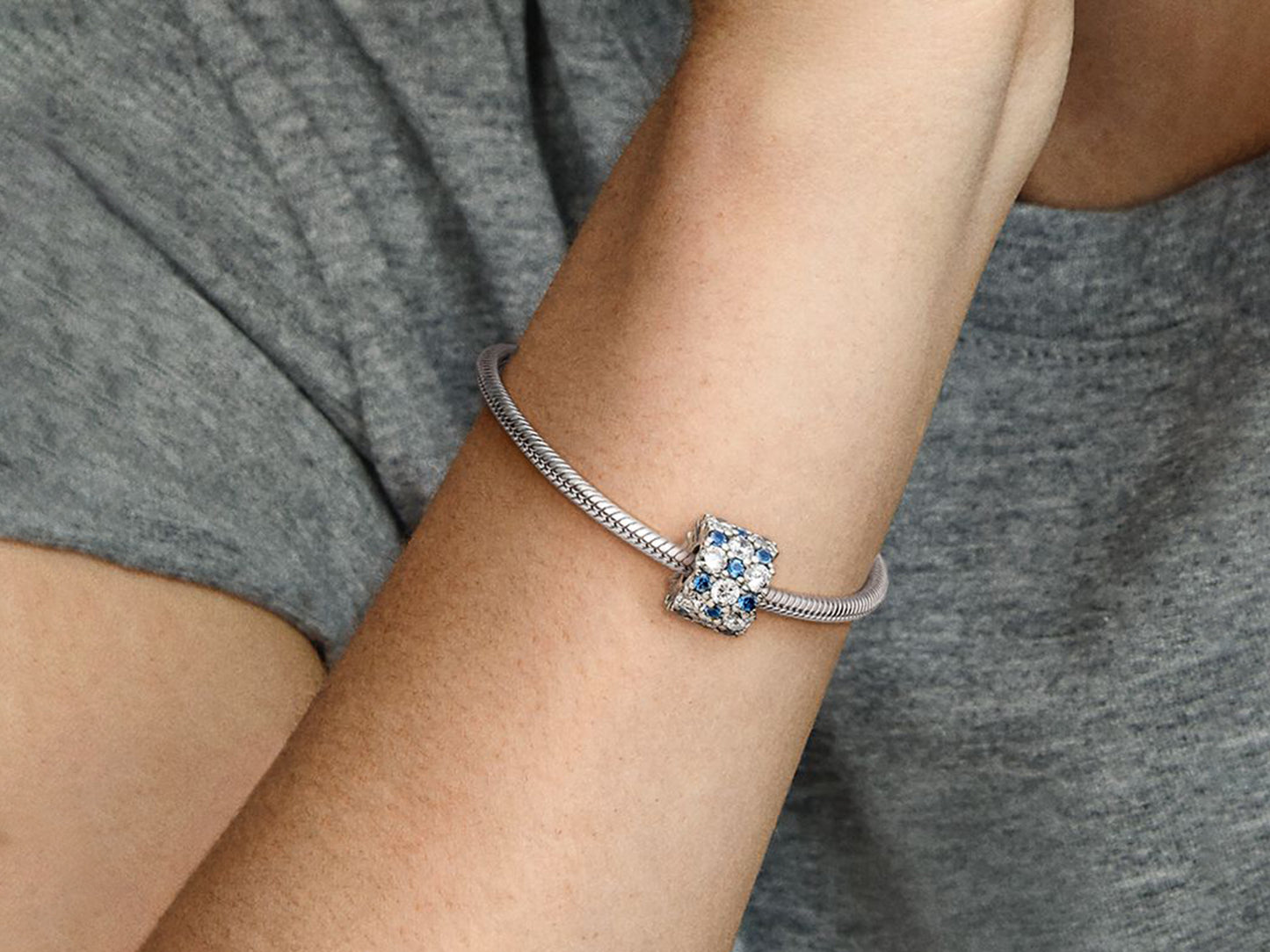Blue and Clear Sparkle Charm