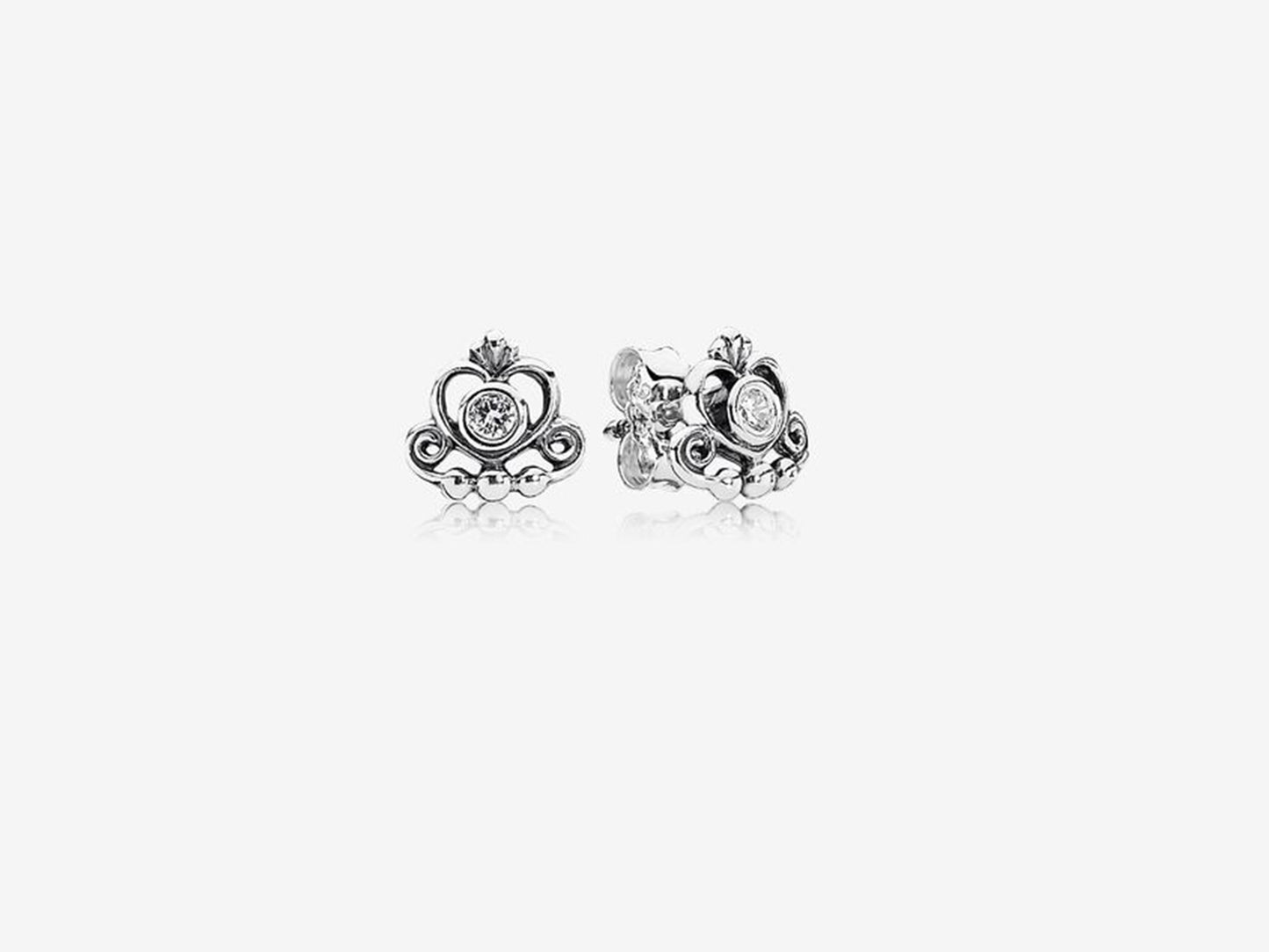 Crowned Princess Elegance Stud Earrings