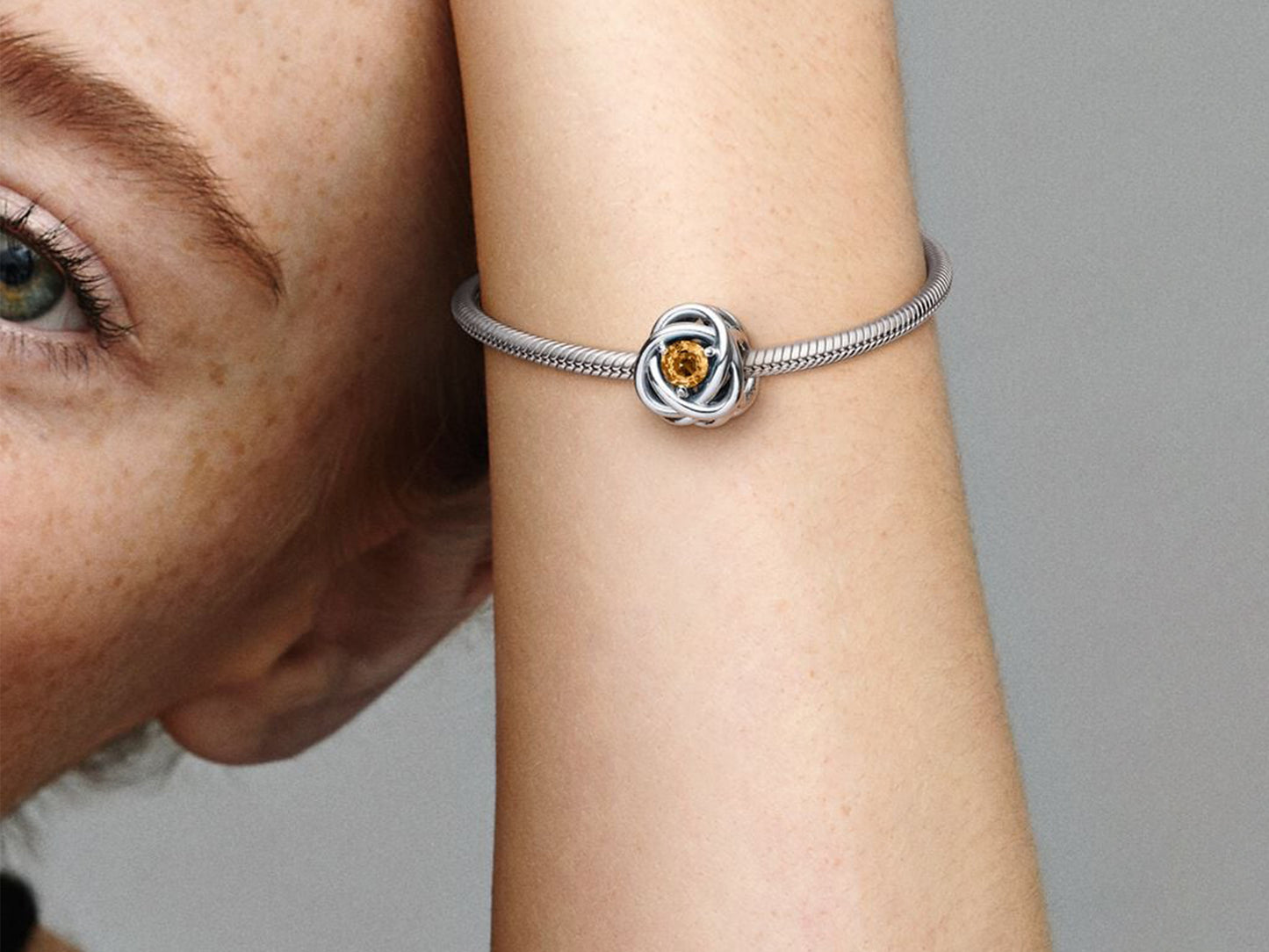 November Honey Eternity Circle Charm