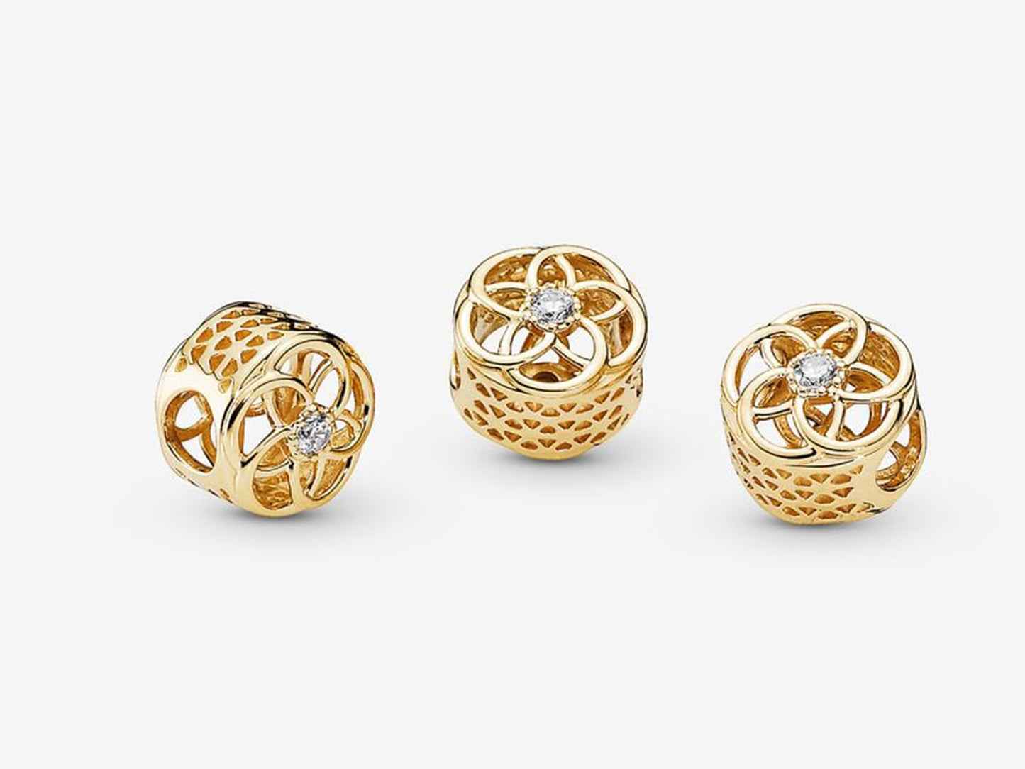 Gold Floral Swirl Charm
