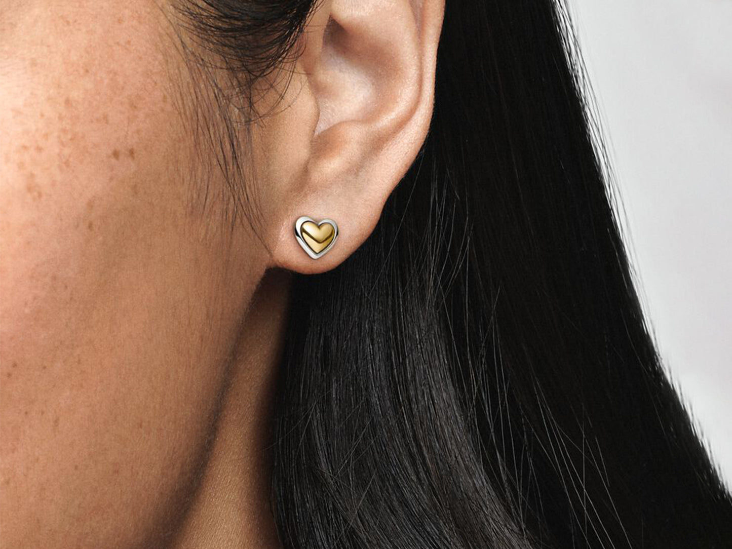 Gold Heart Elegance Stud Earrings