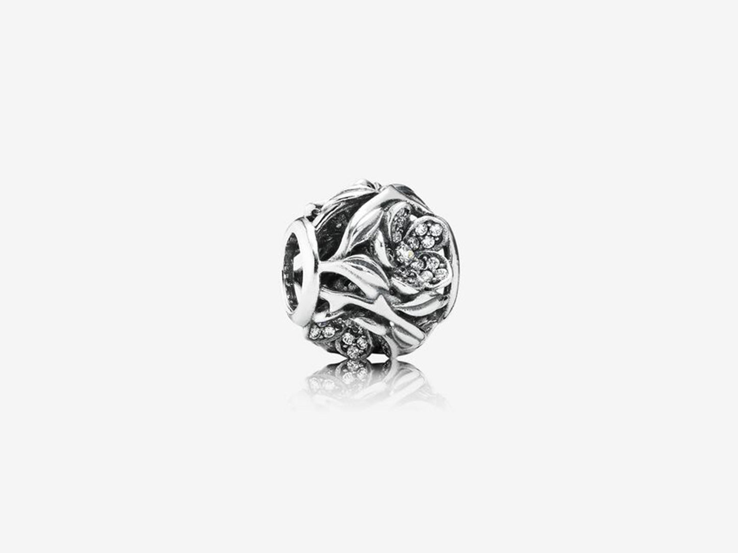 Hollow Floral Elegance Charm