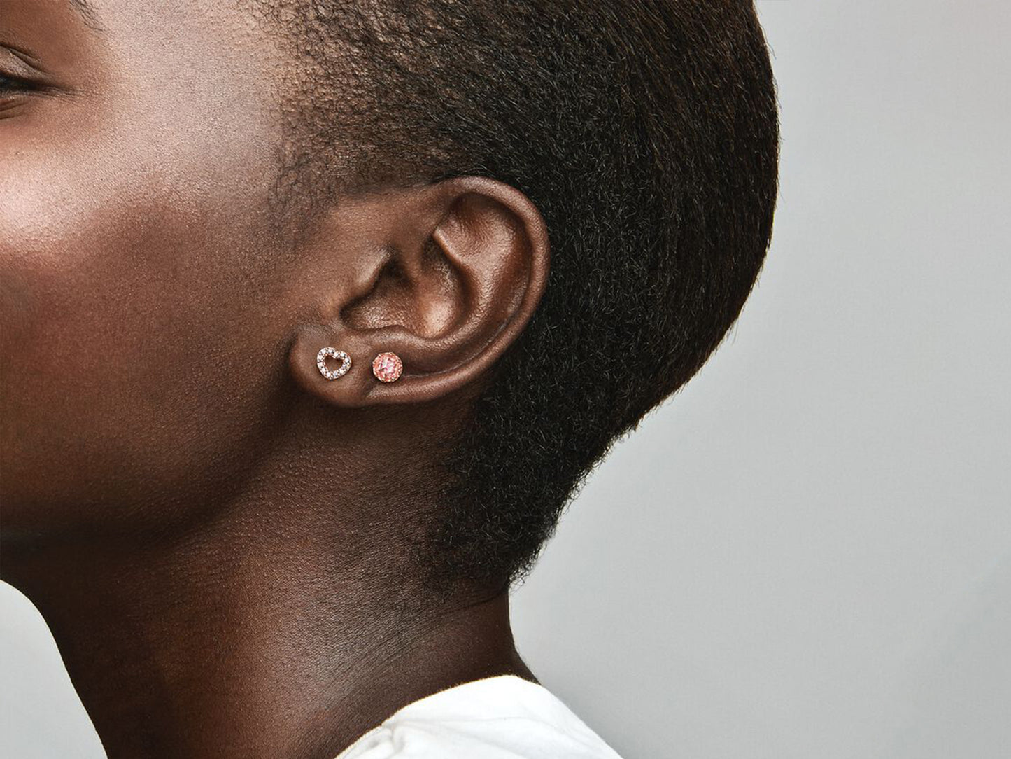 Open Heart Stud Earrings