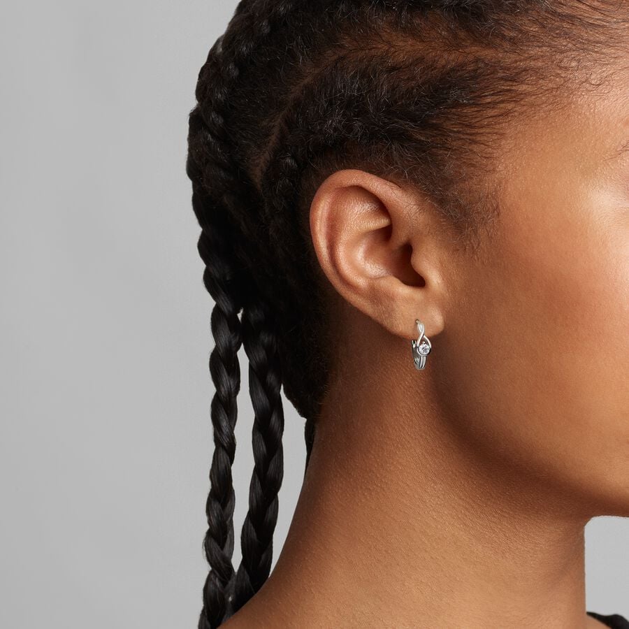 Lab-grown Diamond Hoop Earrings 0.20 carat tw Sterling Silver