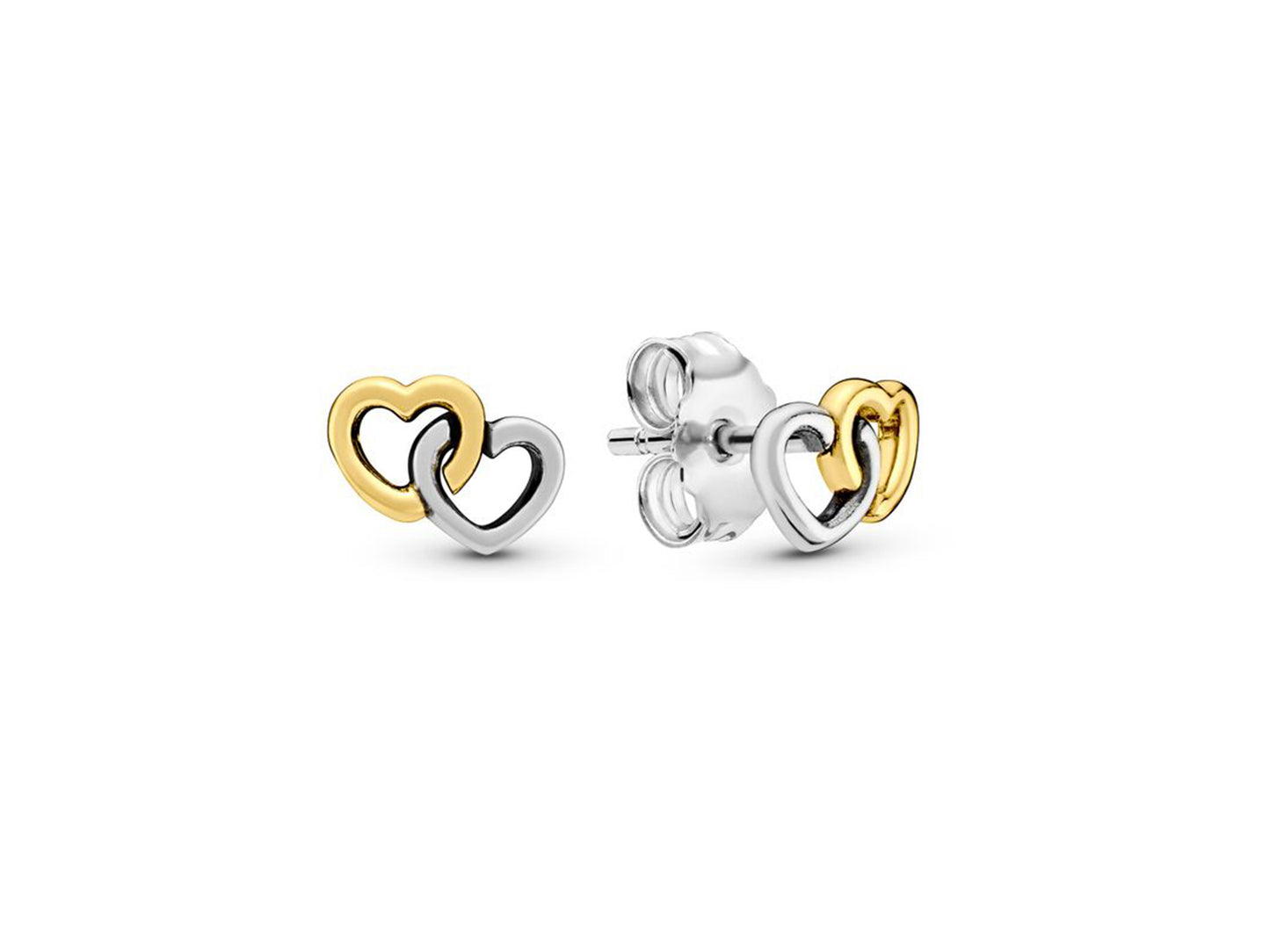 Linked Hearts Stud Earrings