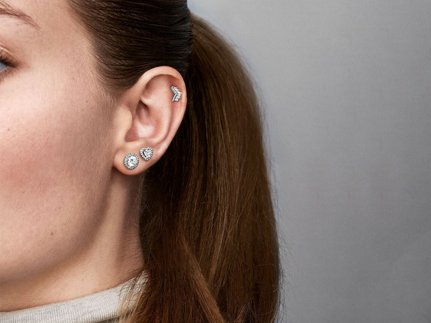 Elevated Heart Stud Earrings