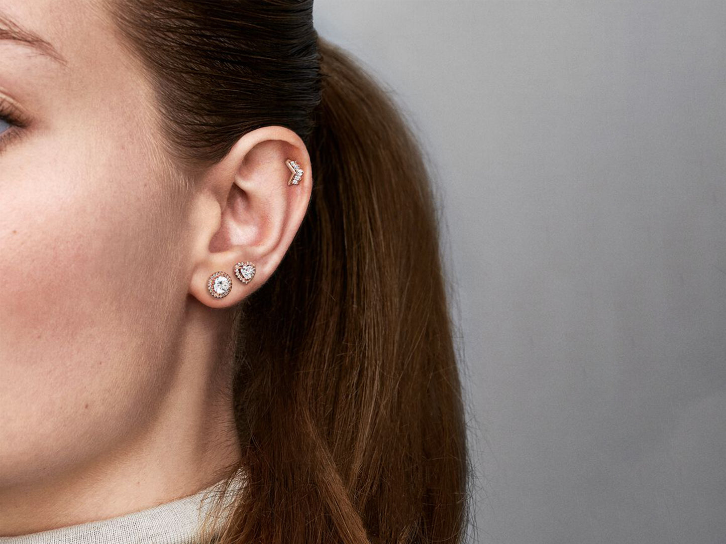 Regal Wishbone Crown Stud Earrings
