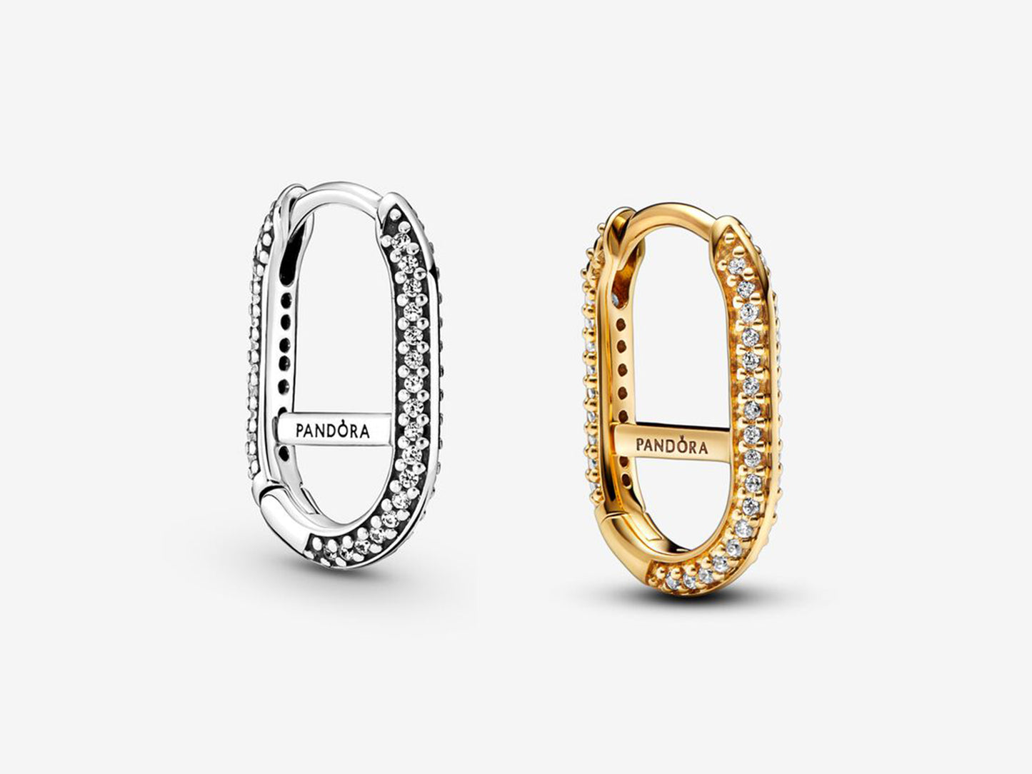 Gold Pavé Link Earring