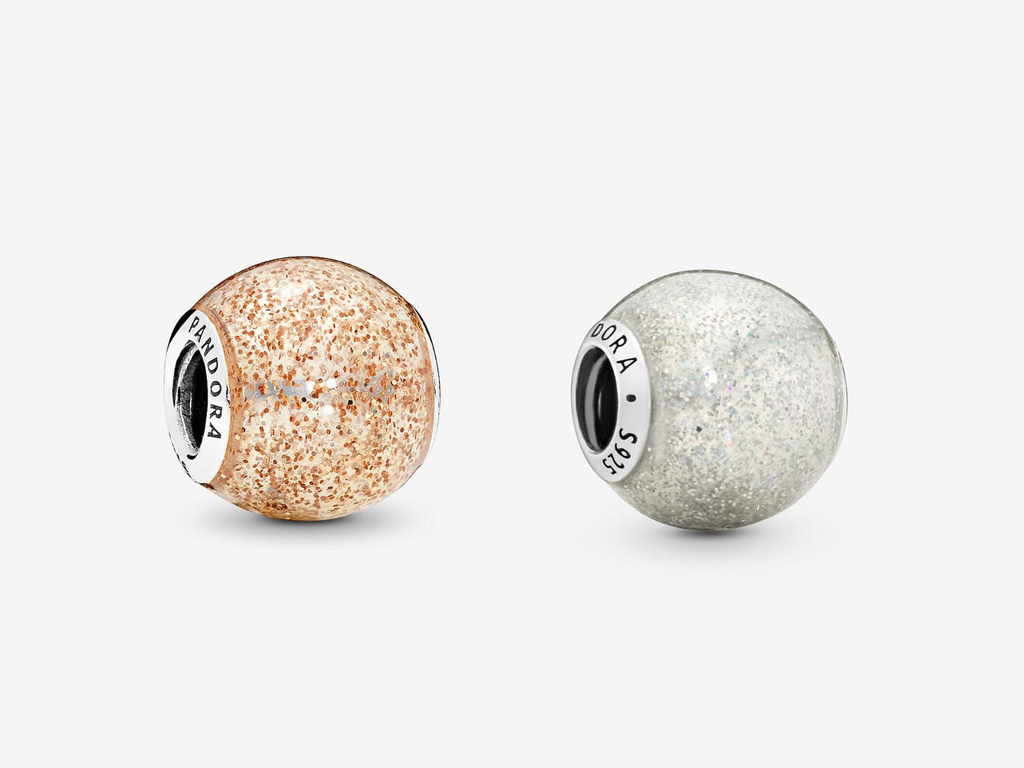 Silver Sparkle Orb Charm