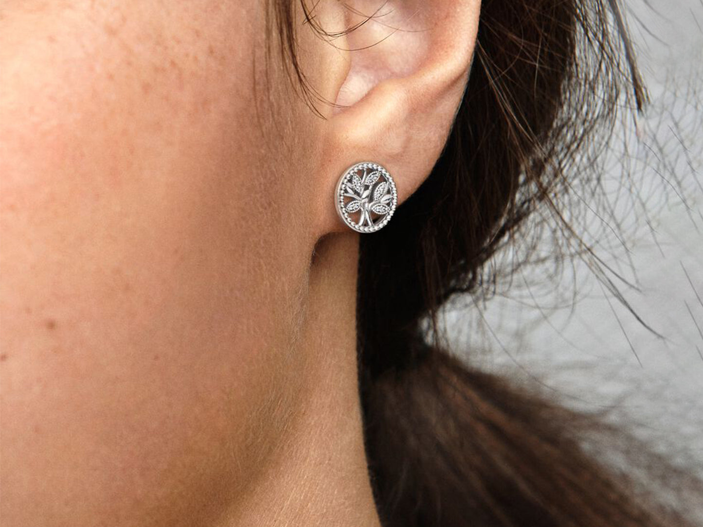 Sparkling Family Tree Stud Earrings
