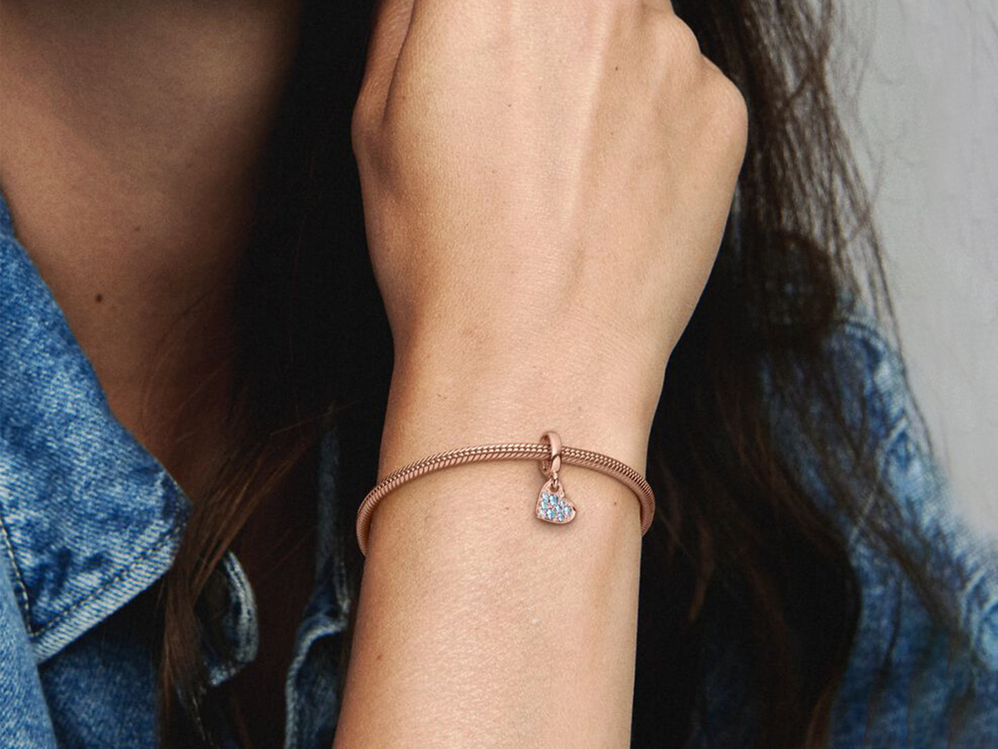 Swiss Blue Heart Charm