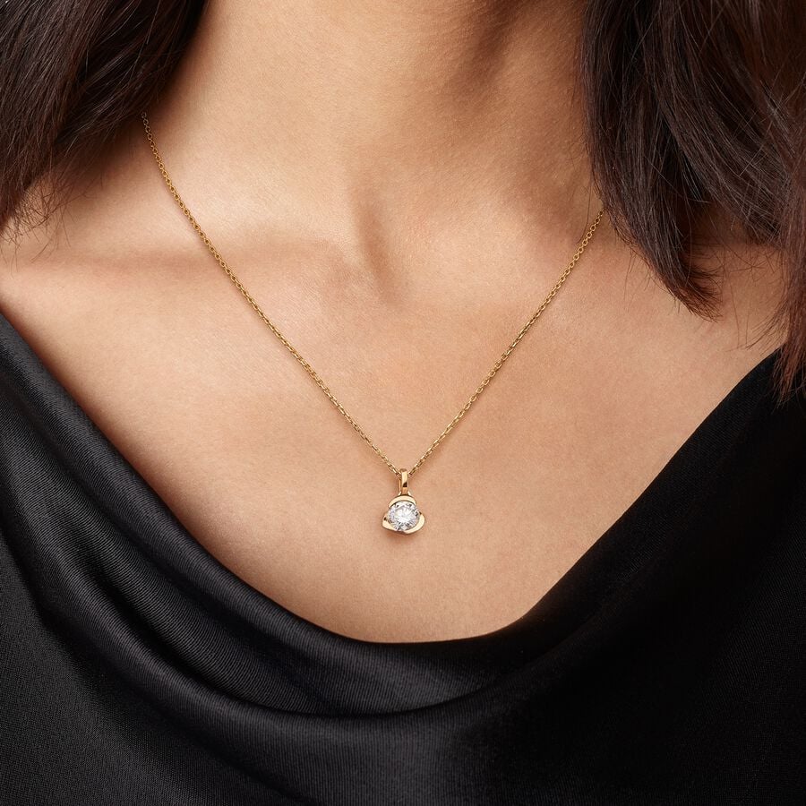 Lab-grown Diamond Heart Pendant 0.25 carat tw 14k Gold