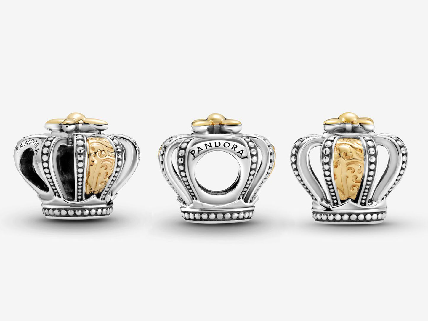 Two-Tone Crown Charm