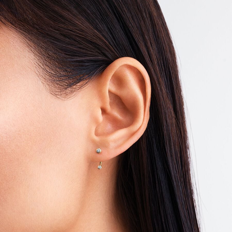 Adjustable Diamond Stud Earring