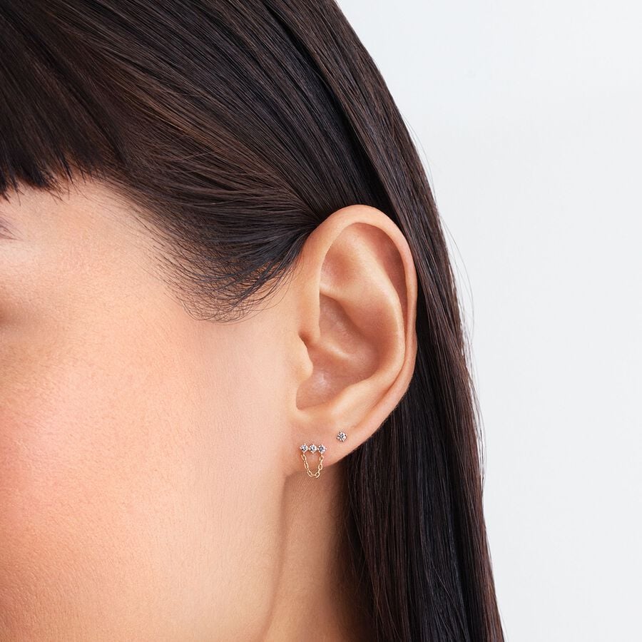 Lab Grown Diamond Trio Stud Earrings