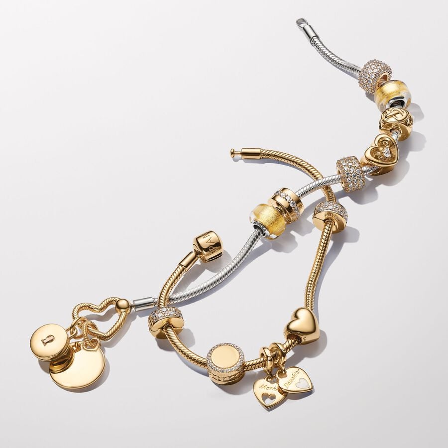 Mother-Daughter Double Heart Charm