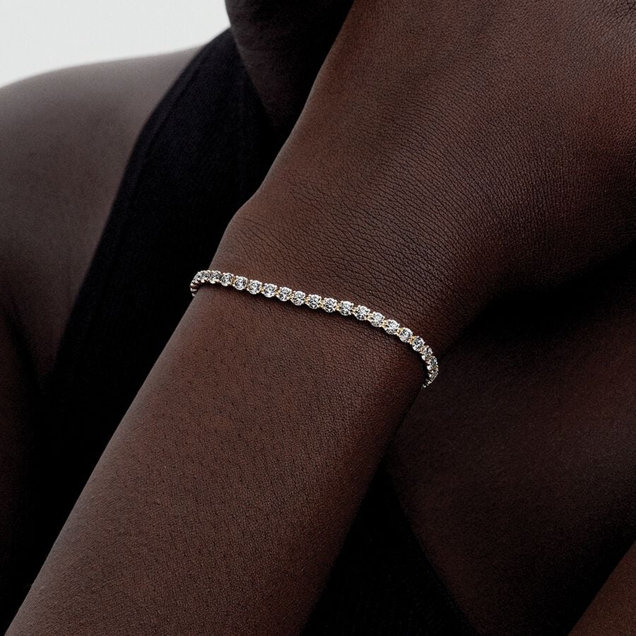 14k White Gold LabGrown Diamond Bracelet