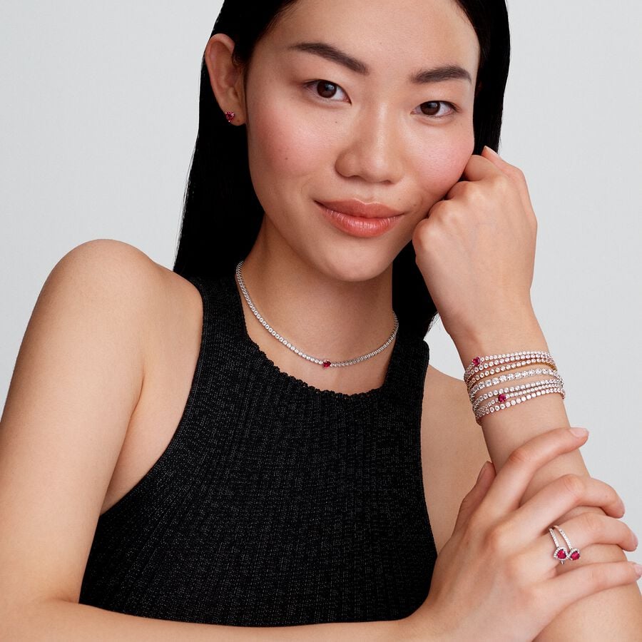Halo Heart Choker Necklace
