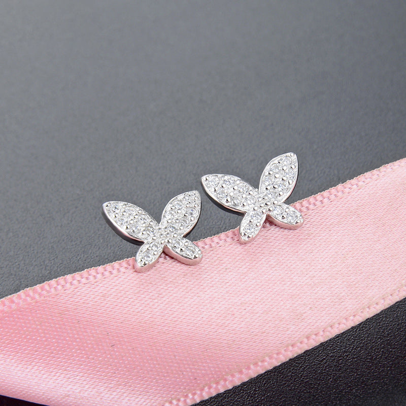 S925 Sterling Silver 'Fu' Character Stud Earrings - Instagrammable Chinese Blessing Earrings with Plastic Backs