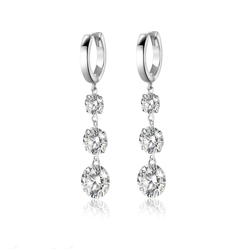 Contemporary Geometric Moissanite Earrings for Women