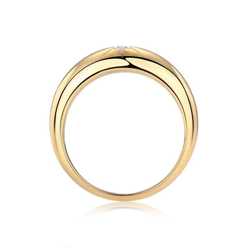 Sleek Circle Diamond Ring for Women