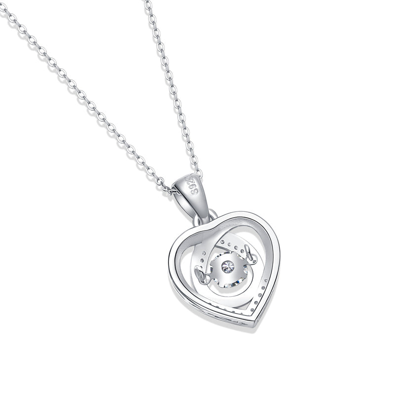 Striking Geometric Heart Necklace for Her