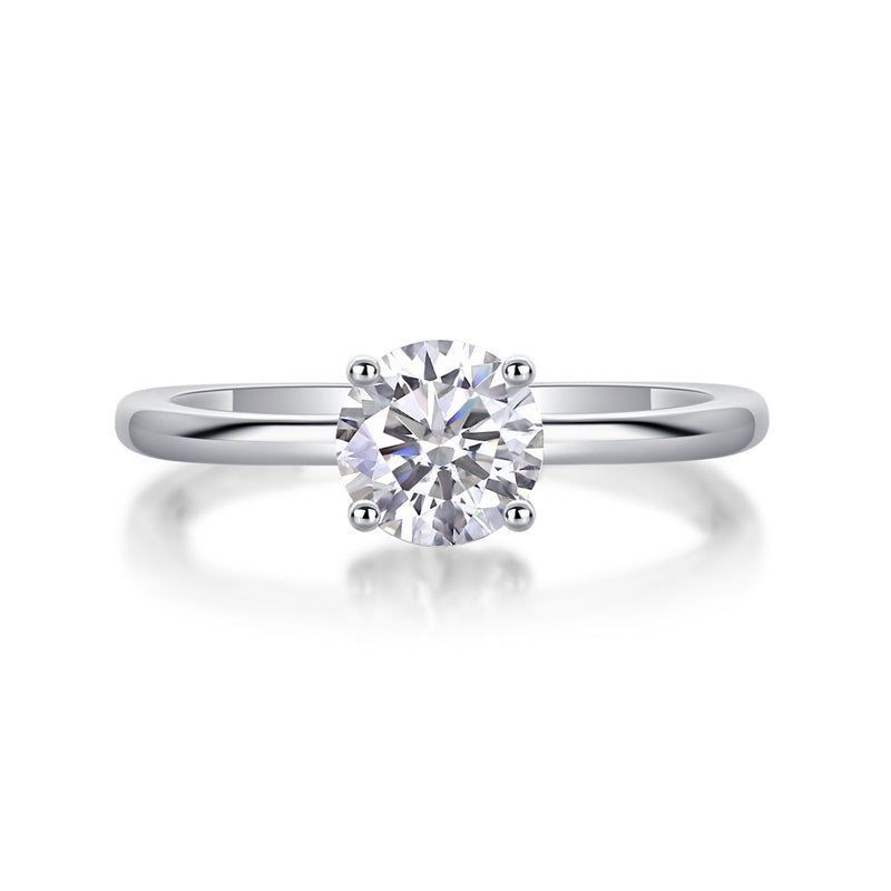 Stylish 1ct Geometric Moissanite Ring for Office Wear