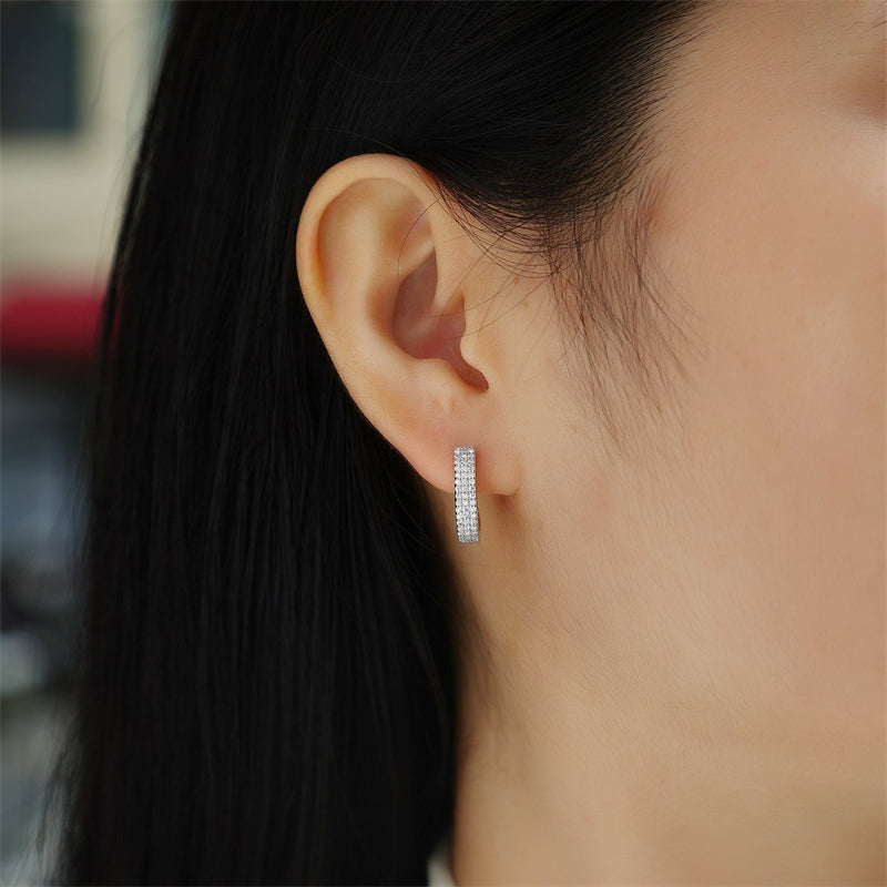 Trendy Round Moissanite Earrings for Women