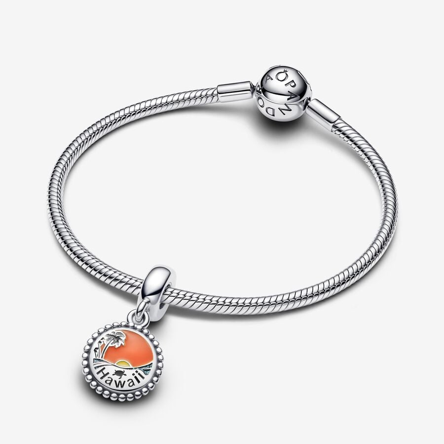 Orange Enamel Island Jewelry
