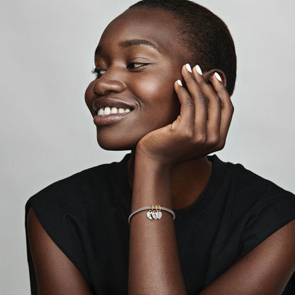 Two-tone Splittable Friendship Triple Dangle Charm