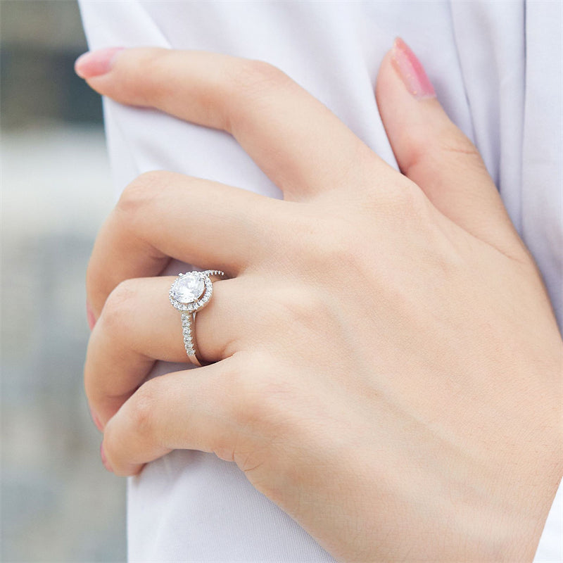 1.2 Carat Zircon Eternity Band - 925 Sterling Silver Stackable Ring for Women