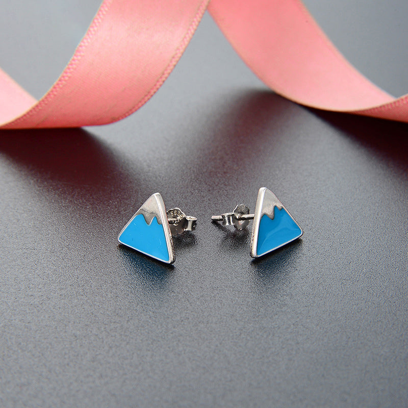 925 Sterling Silver Enamel Cactus Stud Earrings - Professional Botanical Earrings with Plastic Backs