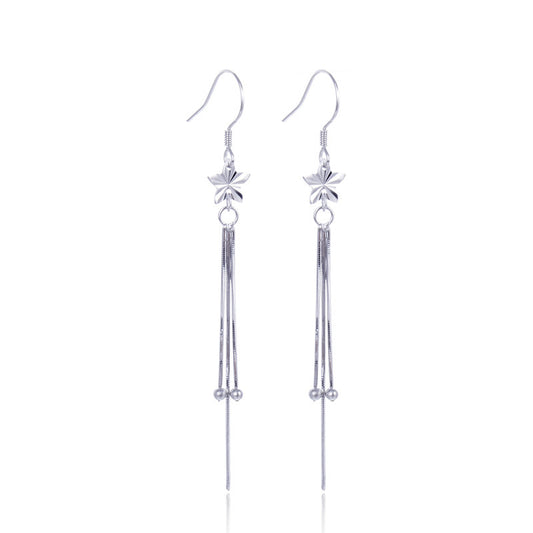 S925 Sterling Silver Eggplant Earrings - Korean Style Vegetable Dangle Earrings