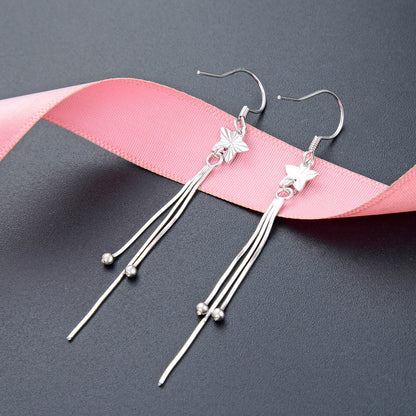 S925 Sterling Silver Eggplant Earrings - Korean Style Vegetable Dangle Earrings