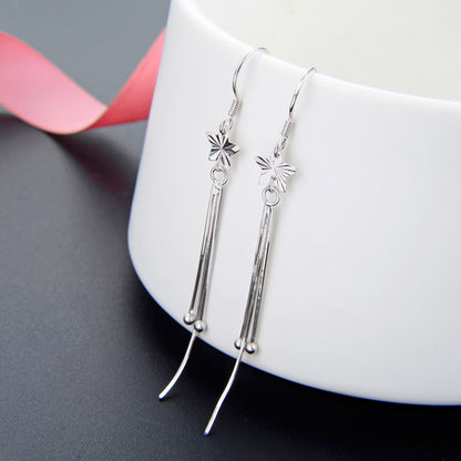 S925 Sterling Silver Eggplant Earrings - Korean Style Vegetable Dangle Earrings