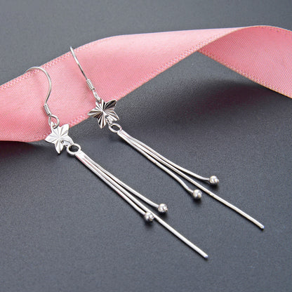 S925 Sterling Silver Eggplant Earrings - Korean Style Vegetable Dangle Earrings