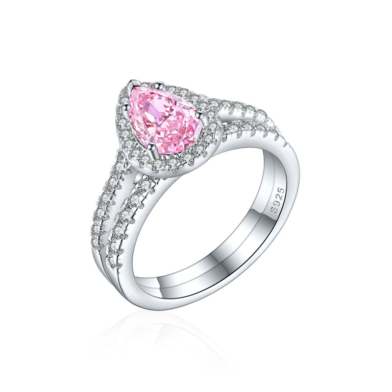 1.5ct Gemstone 925 Silver Stackable Ring Set - Elegant Flame & Ice-Cut High Carbon Diamond Rings for Women