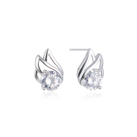 S925 Sterling Silver Plated Stud Earrings - Playful Cartoon Style Earrings with Plastic Backs