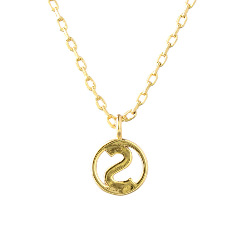 Golden Copper Cross Chain Necklace with Circular Pendant