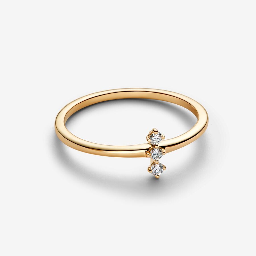 14K Gold Lab-Grown Diamond Trio Ring